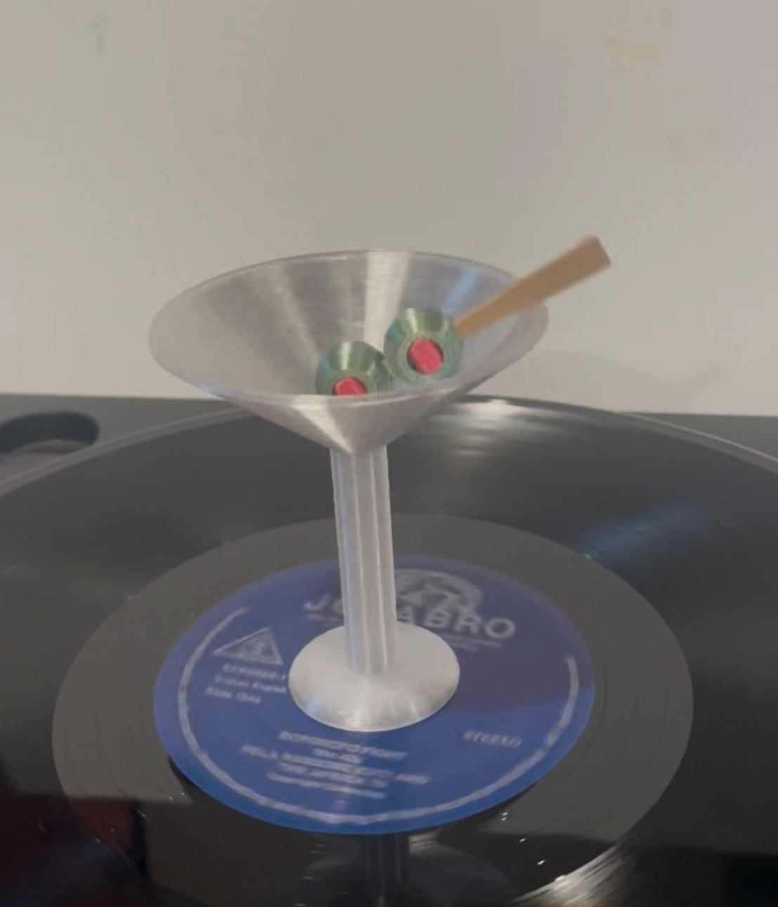 Hillary Duff dirty martini glass vinyl charm