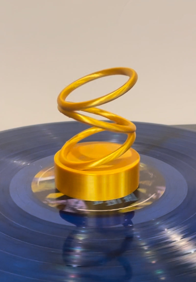 Rotating rings vinyl charm record accessory