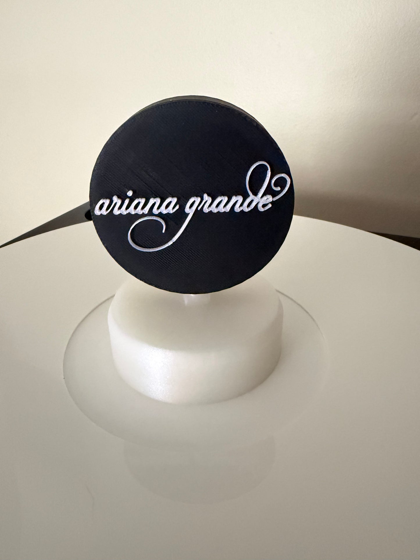 Ariana Grande "Petal" Vinyl Charm | UV Glow Pearl Record Topper