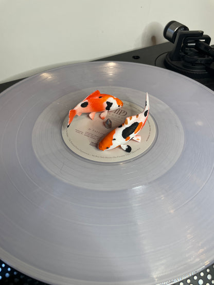 Koi fish vinyl charm with optional pond