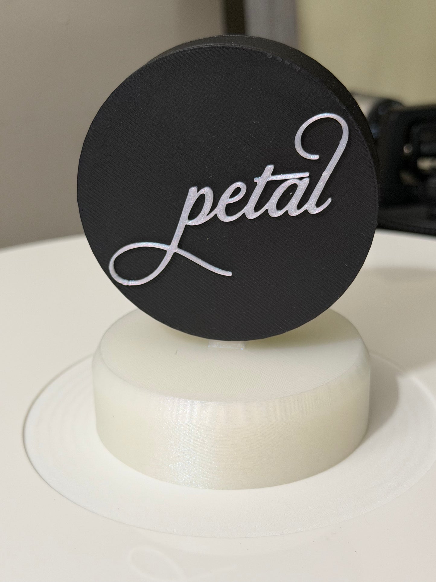 Ariana Grande "Petal" Vinyl Charm | UV Glow Pearl Record Topper