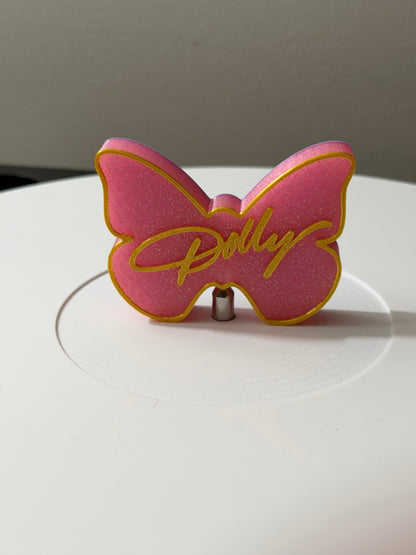 Dolly Parton butterfly charm