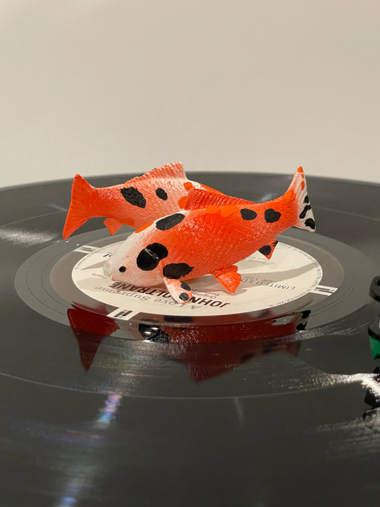 Koi fish vinyl charm with optional pond