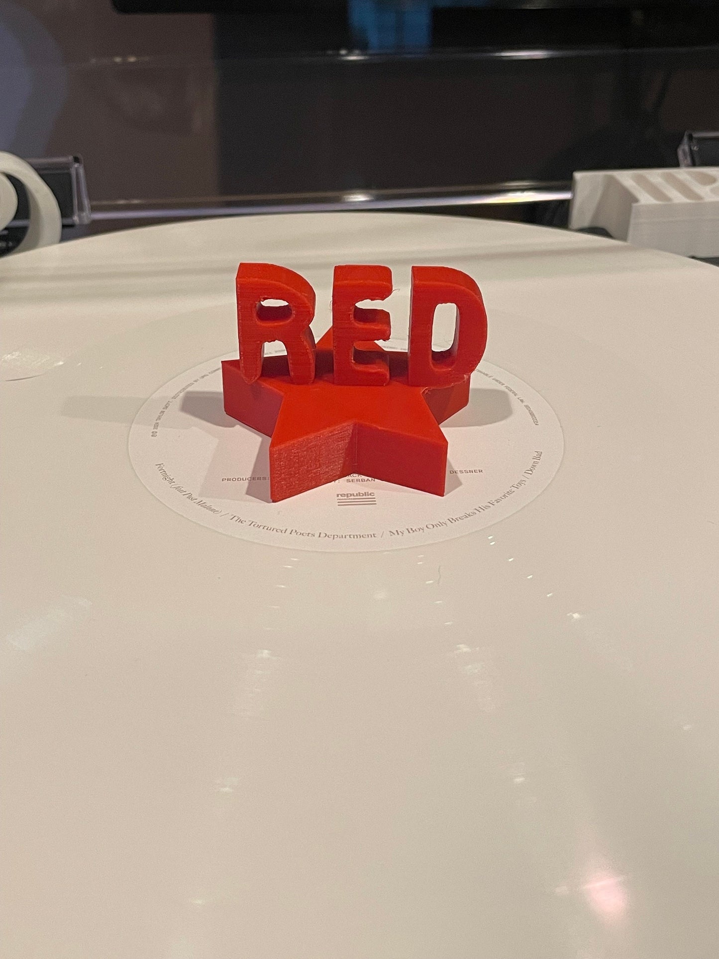 RED charm for record collectors or accessorizing Taylor Swifties