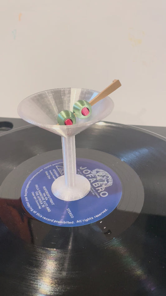 Hillary Duff dirty martini glass vinyl charm