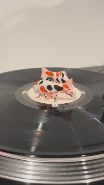 Koi fish vinyl charm with optional pond