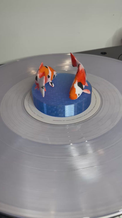 Koi fish vinyl charm with optional pond